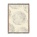 Woodcut Relief Print Woven Blanket #0398