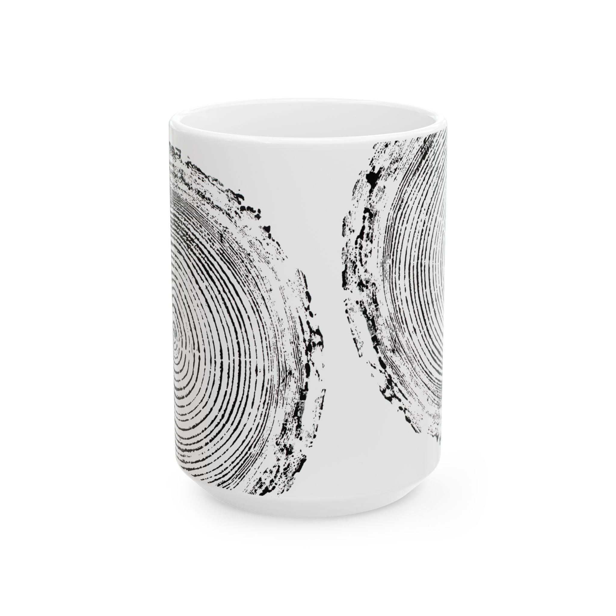 Tree Ring Print Ceramic Mug #0397