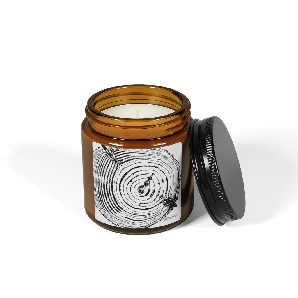 Woodcut Relief Print 4oz Soy Candle #0529