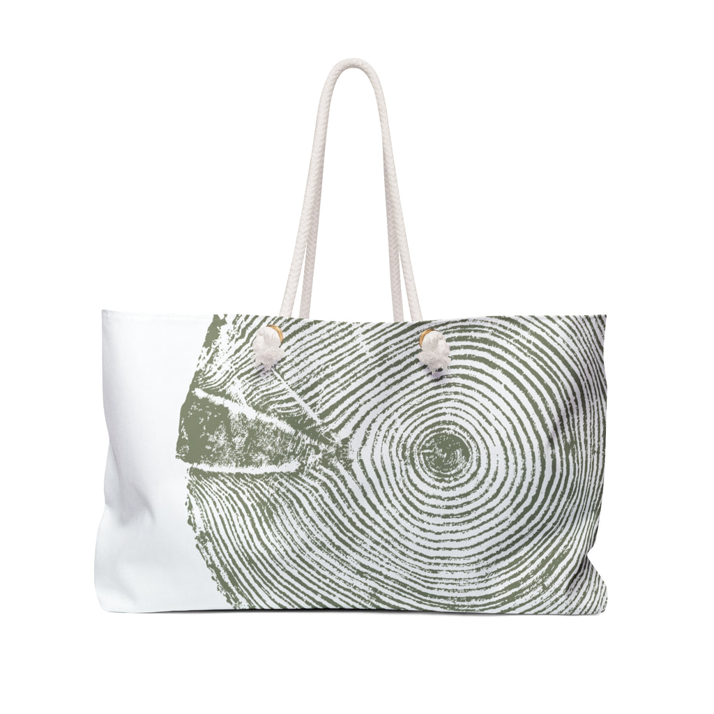 Hemlock Tree Ring Weekender Bag Olive Green