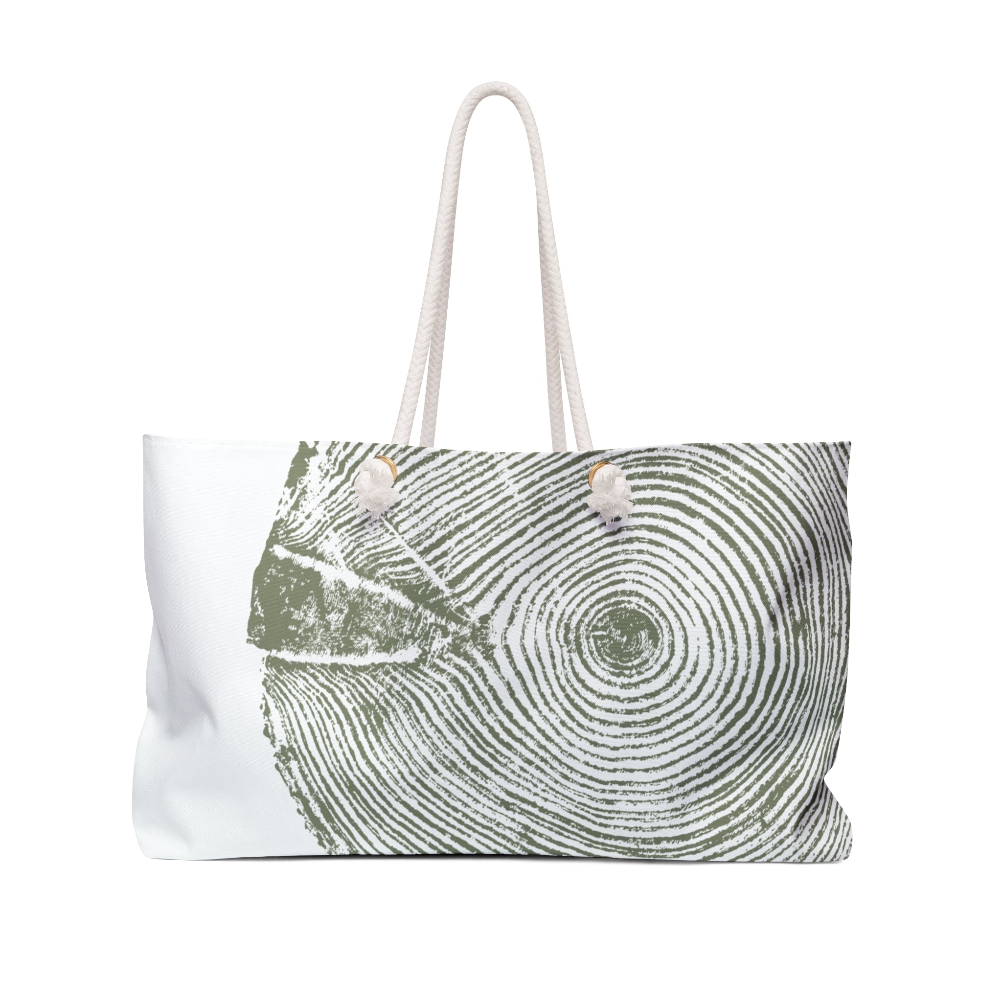 Hemlock Tree Ring Weekender Bag Olive Green