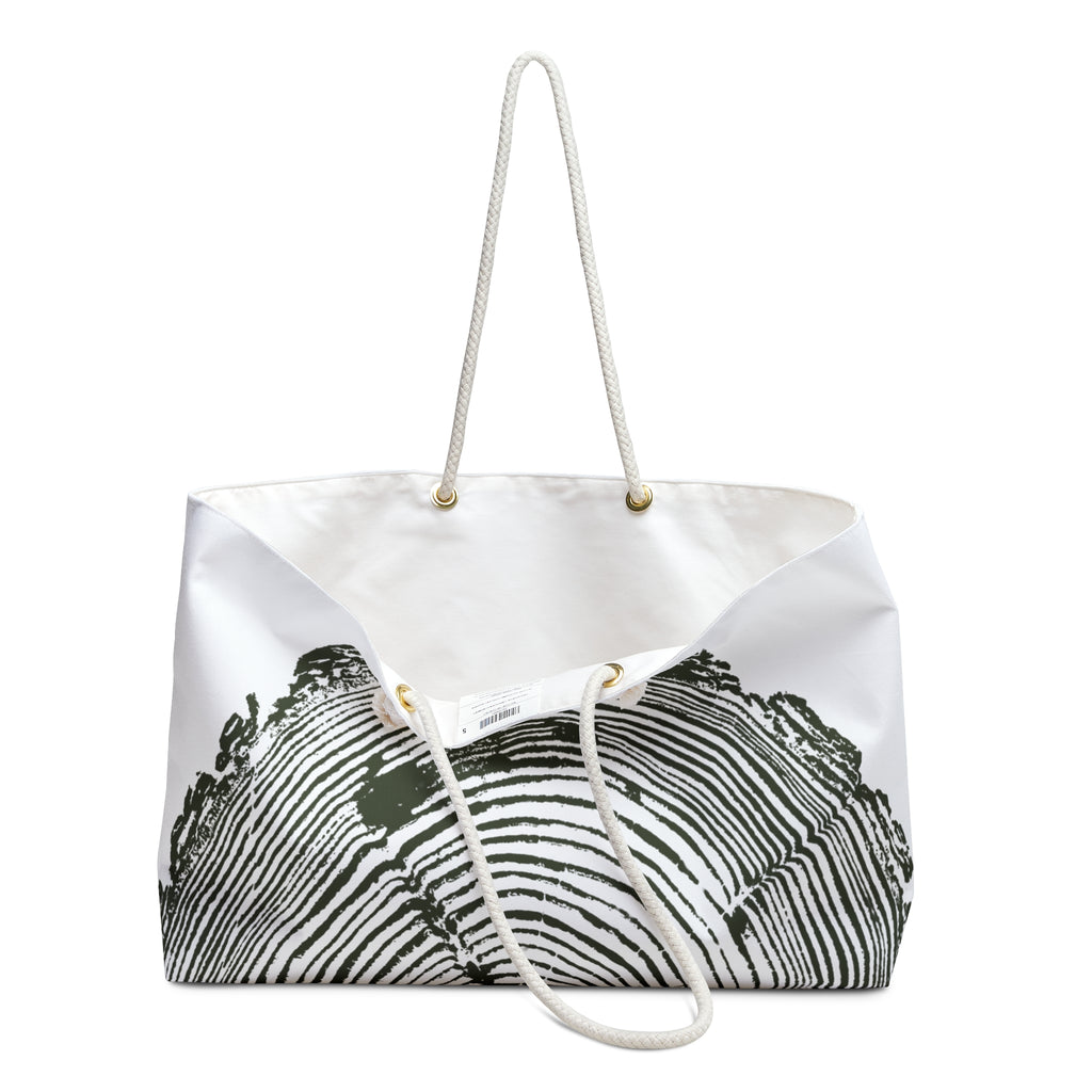 Fir Tree Ring Weekender Bag Dark Moss
