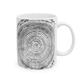 Tree Ring Print Ceramic Mug #0397