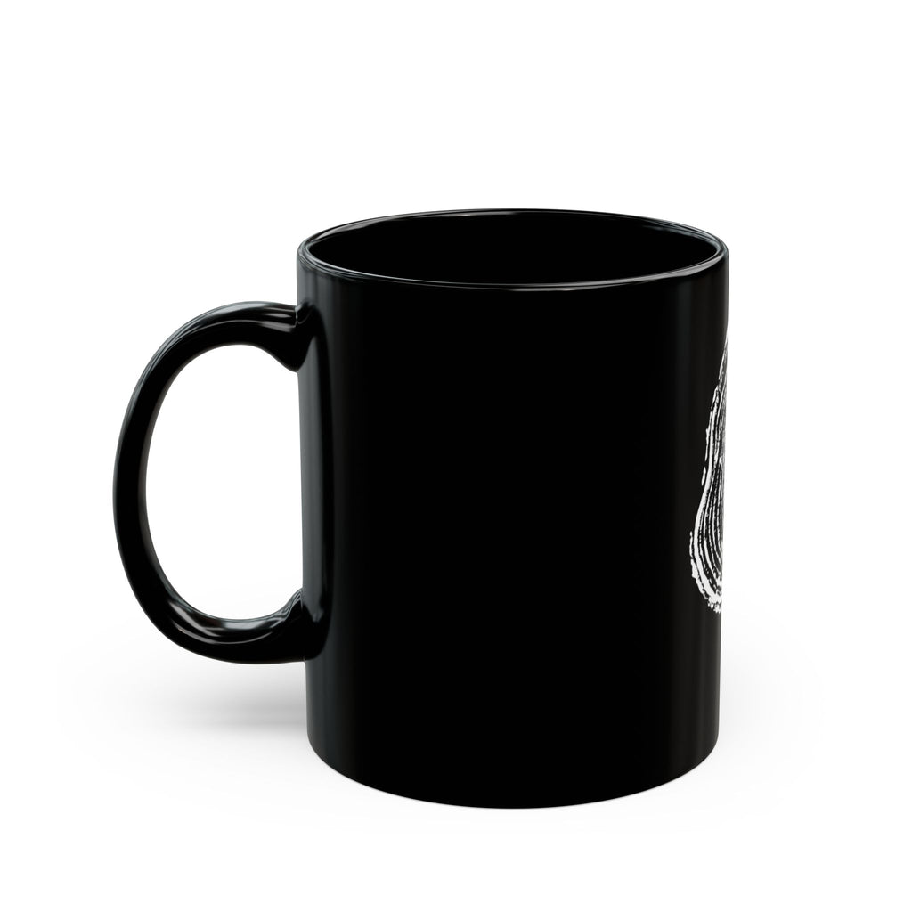 Cottonwood Tree Ring Print Black Ceramic Mug #0405