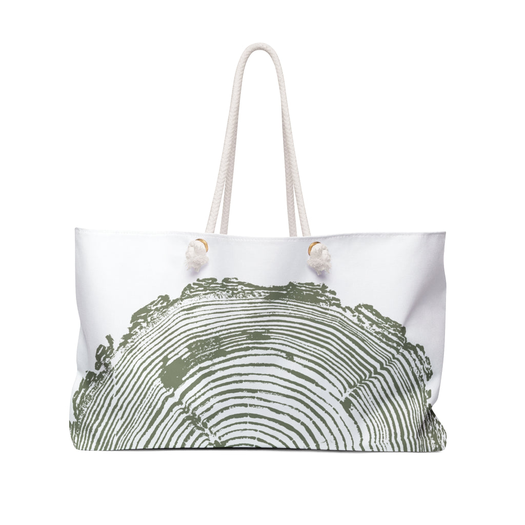 Fir Tree Ring Weekender Bag Olive Green