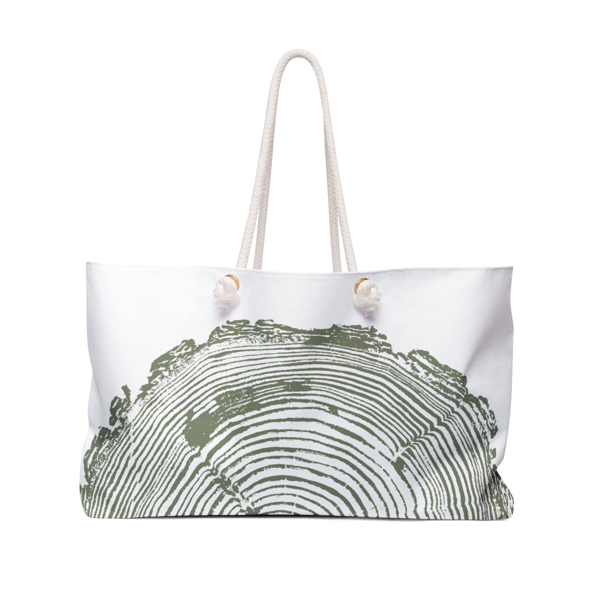 Fir Tree Ring Weekender Bag Olive Green