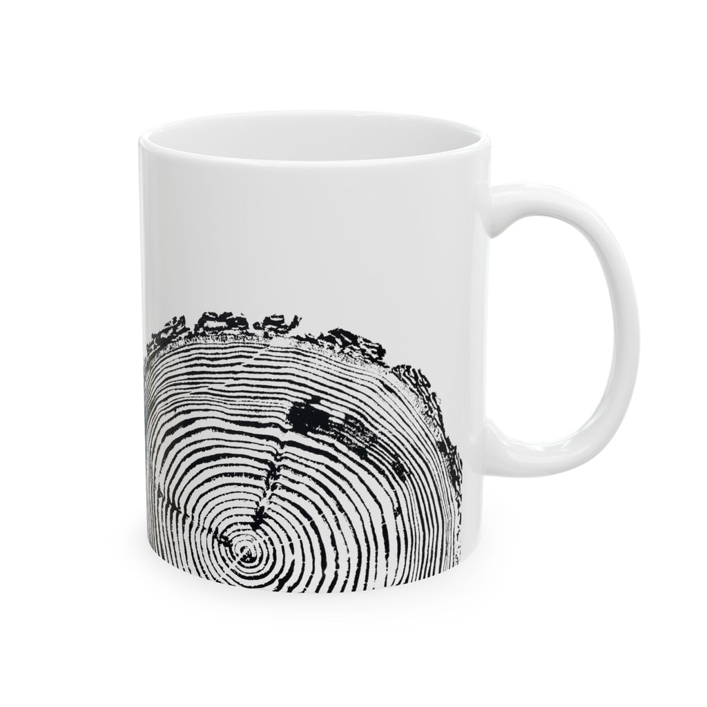 Fir Tree Ring Print Ceramic Mug #6773