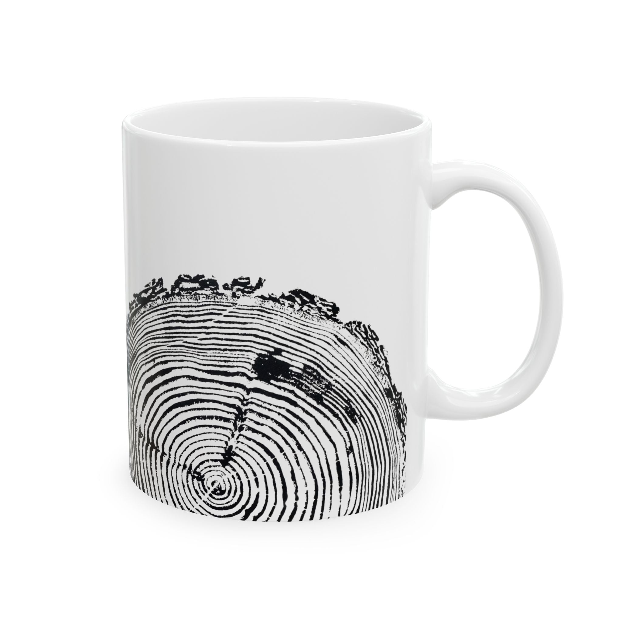 Fir Tree Ring Print Ceramic Mug #6773