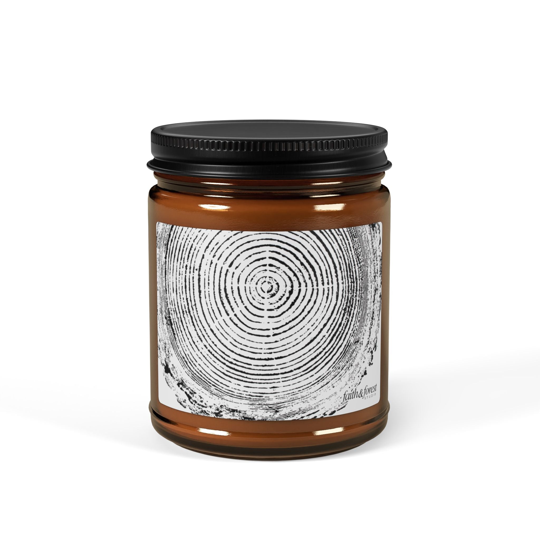 Woodcut Relief Print 9oz Soy Candle #0398