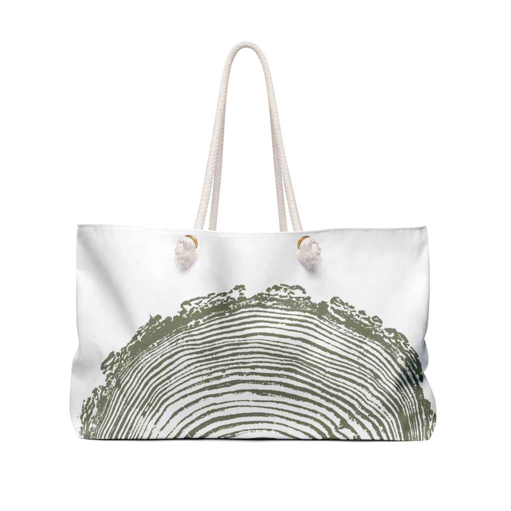 Fir Tree Ring Weekender Bag Olive Green