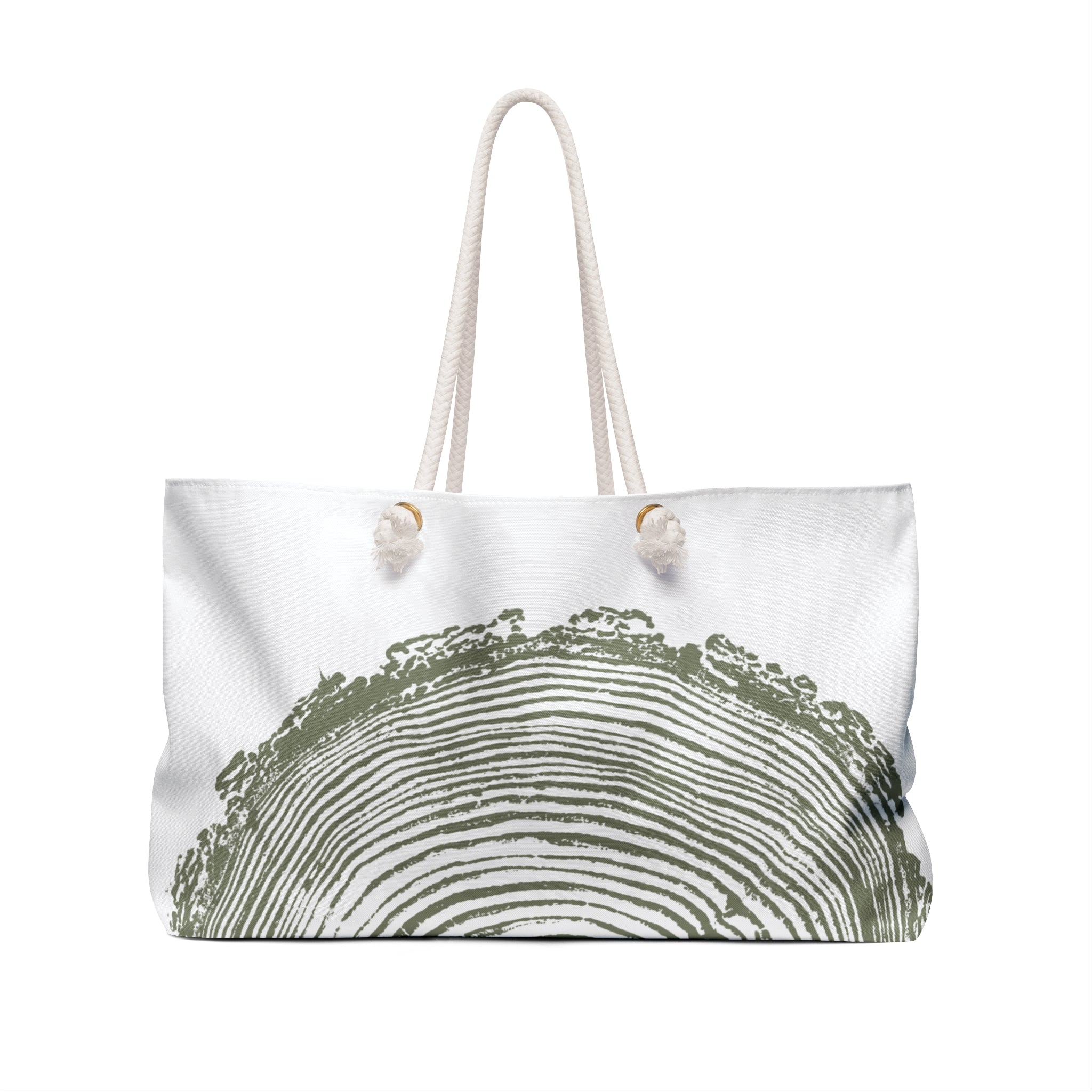 Fir Tree Ring Weekender Bag Olive Green