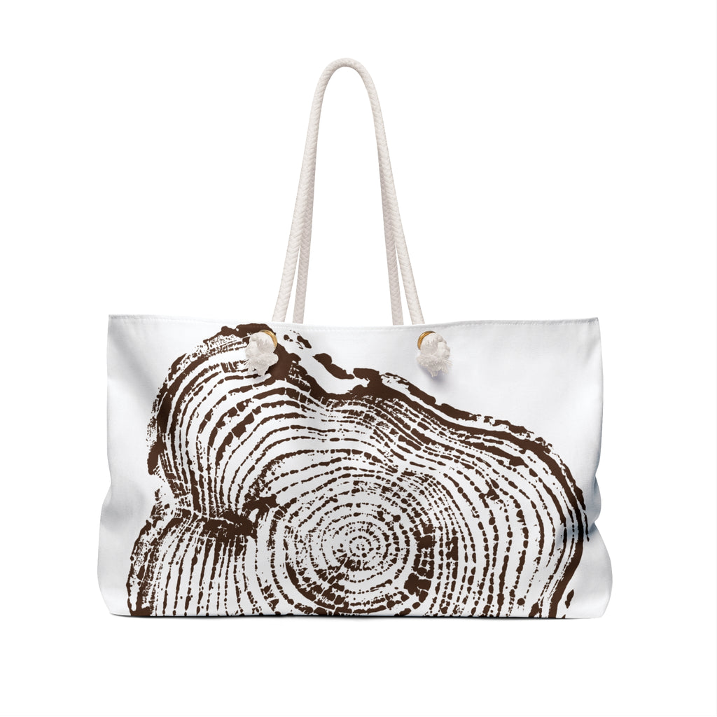 Cottonwood Tree Ring Weekender Bag Redwood