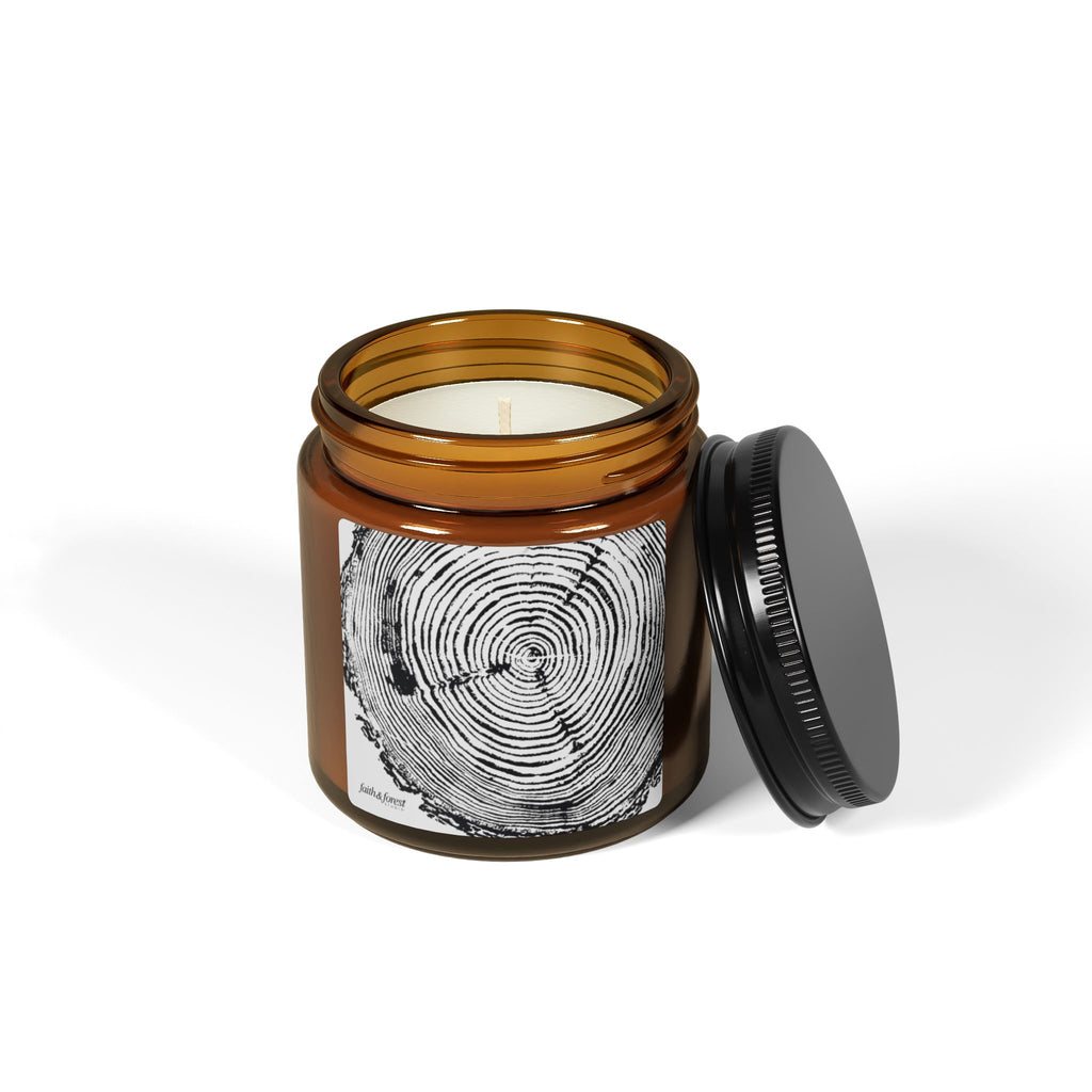 Woodcut Relief Print 4oz Soy Candle #6773