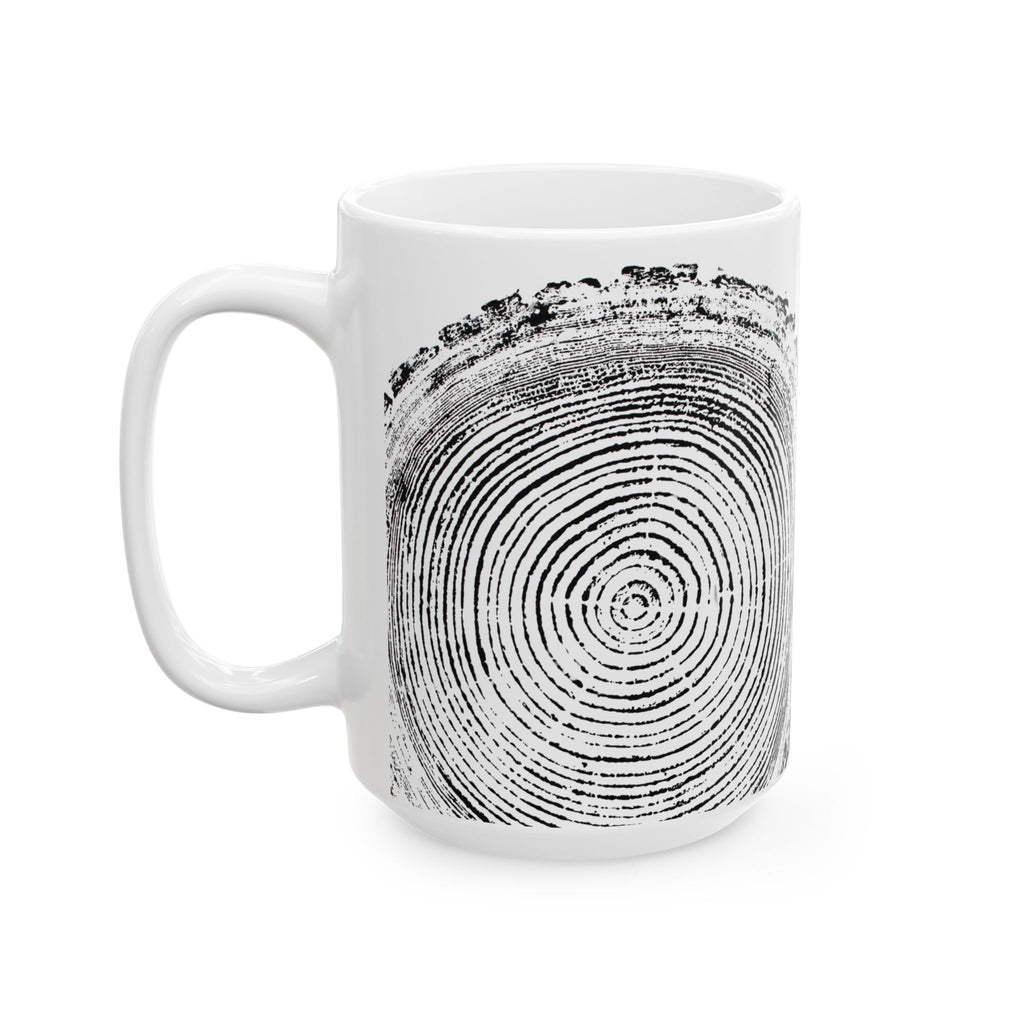 Tree Ring Print Ceramic Mug #0397