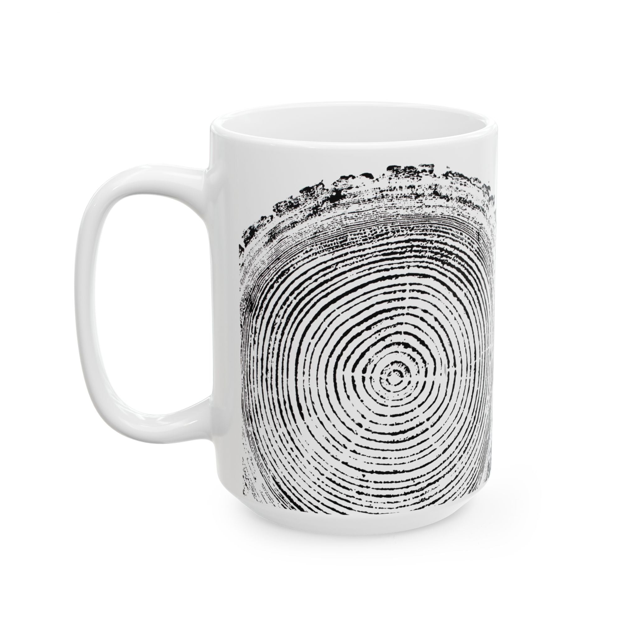 Tree Ring Print Ceramic Mug #0397