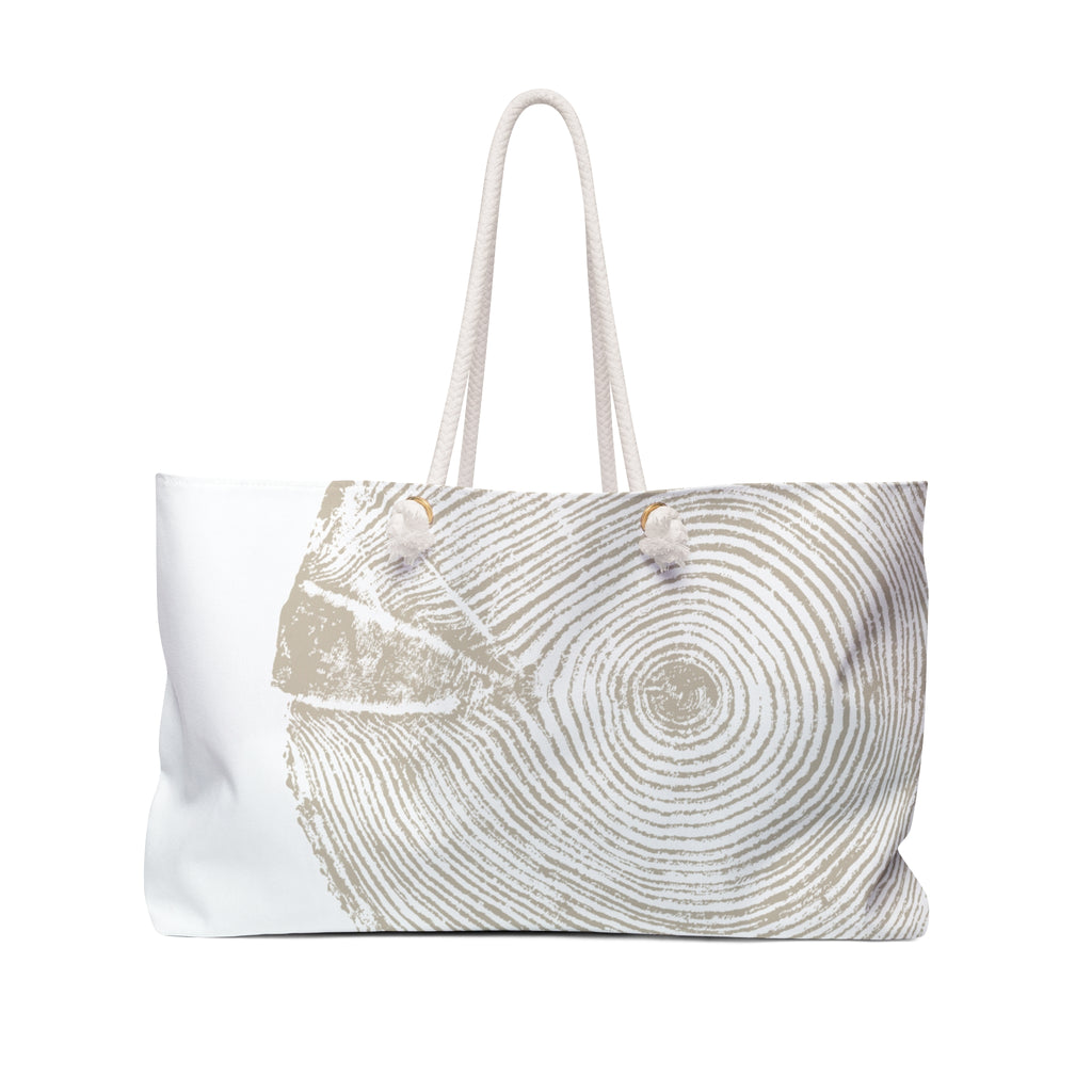 Hemlock Tree Ring Weekender Bag Sand