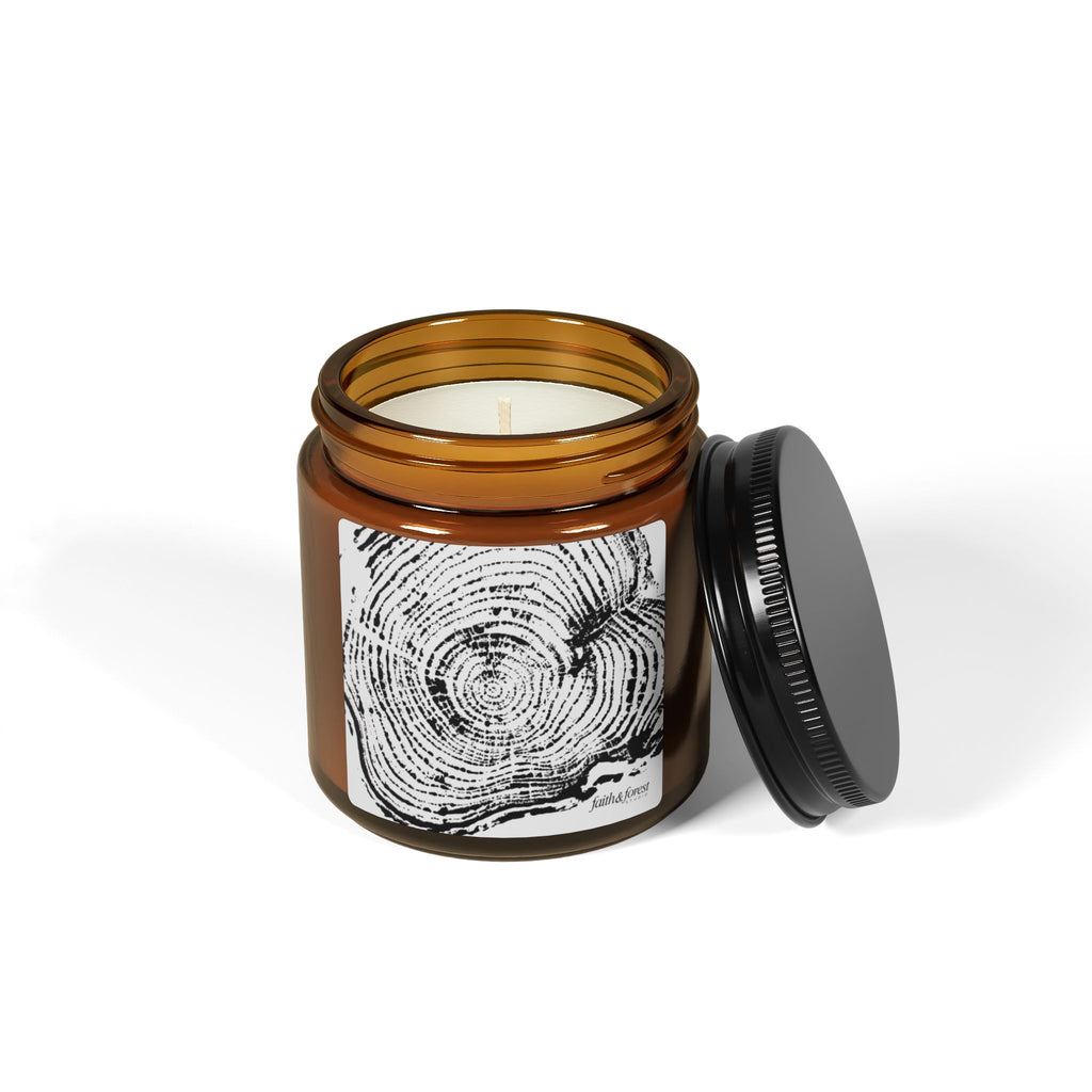 Woodcut Relief Print 4oz Soy Candle #0403