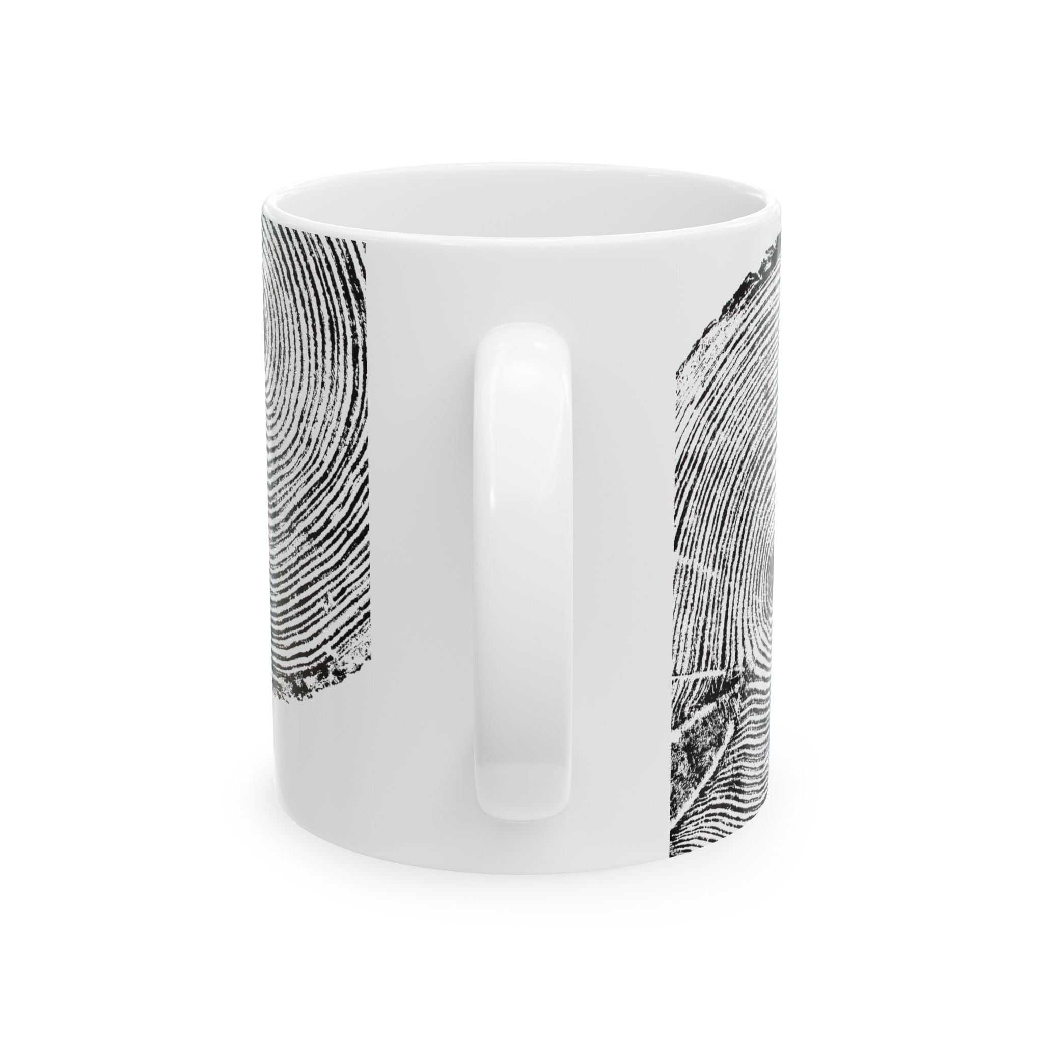 Hemlock Tree Ring Print Ceramic Mug #0410