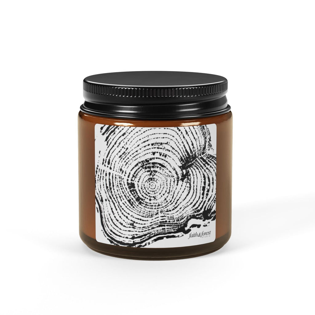 Woodcut Relief Print 4oz Soy Candle #0403