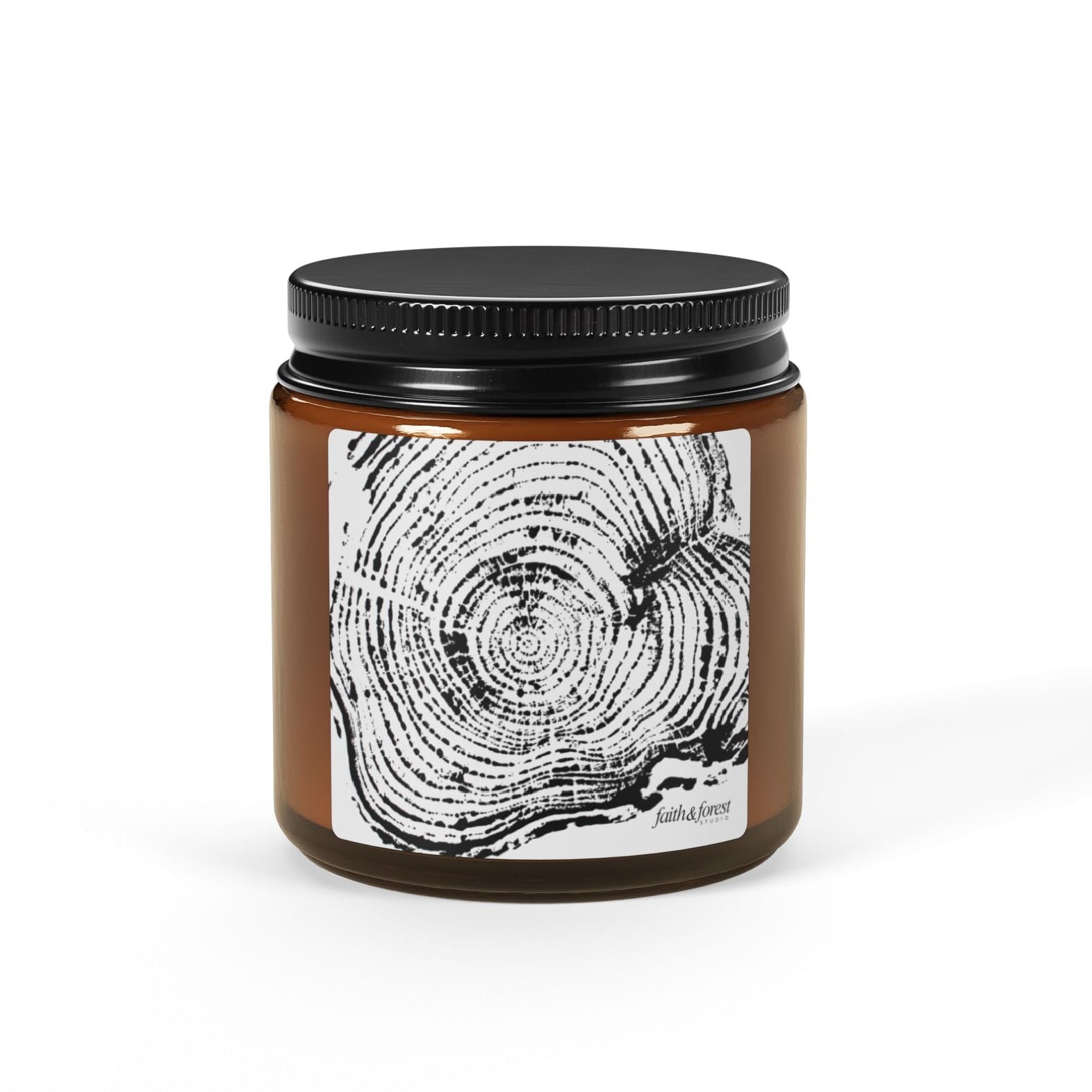 Woodcut Relief Print 4oz Soy Candle #0403