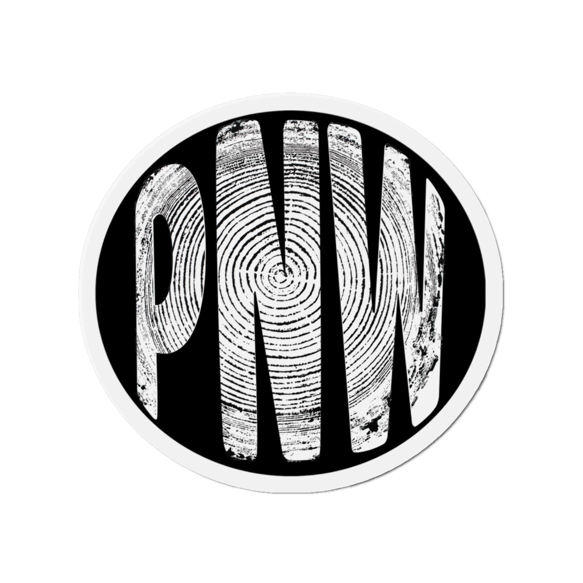 PNW Tree Ring Die-Cut Magnet