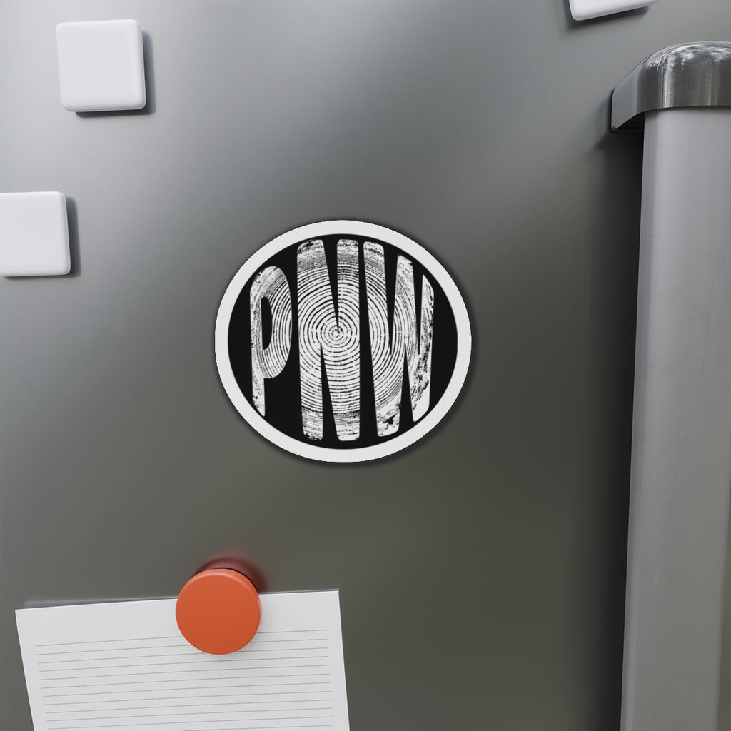 PNW Tree Ring Die-Cut Magnet