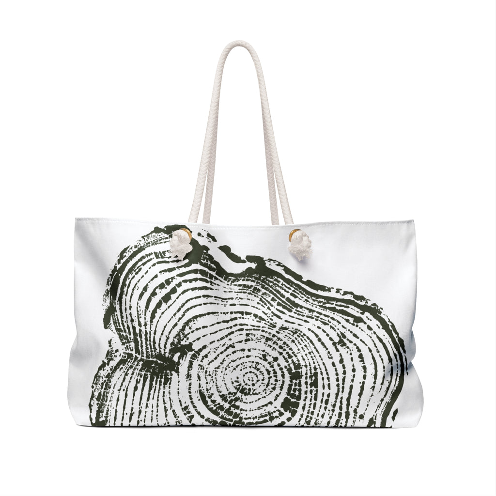 Cottonwood Tree Ring Weekender Bag Dark Moss