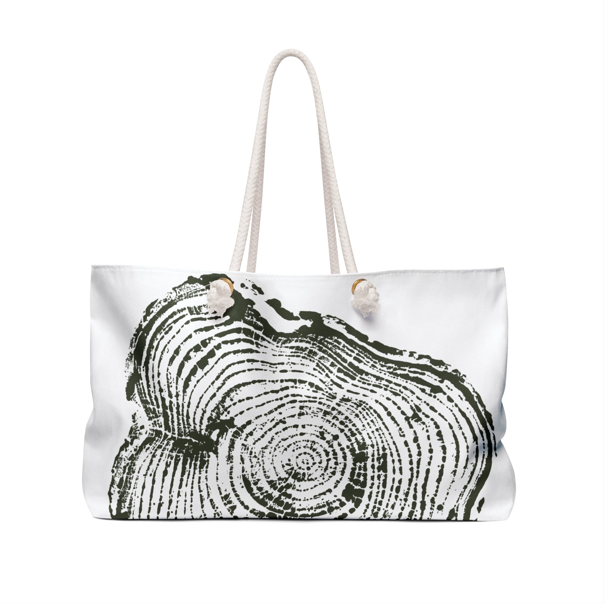 Cottonwood Tree Ring Weekender Bag Dark Moss