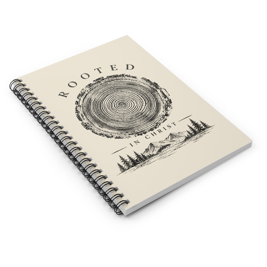 Rooted in Christ Spiral Notebook — Christian Journal, Faith-Based Ruled Notebook