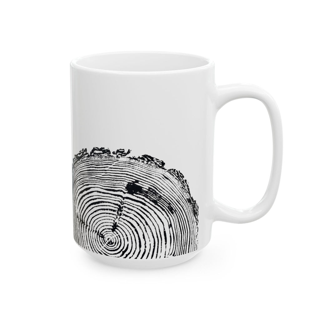 Fir Tree Ring Print Ceramic Mug #6773