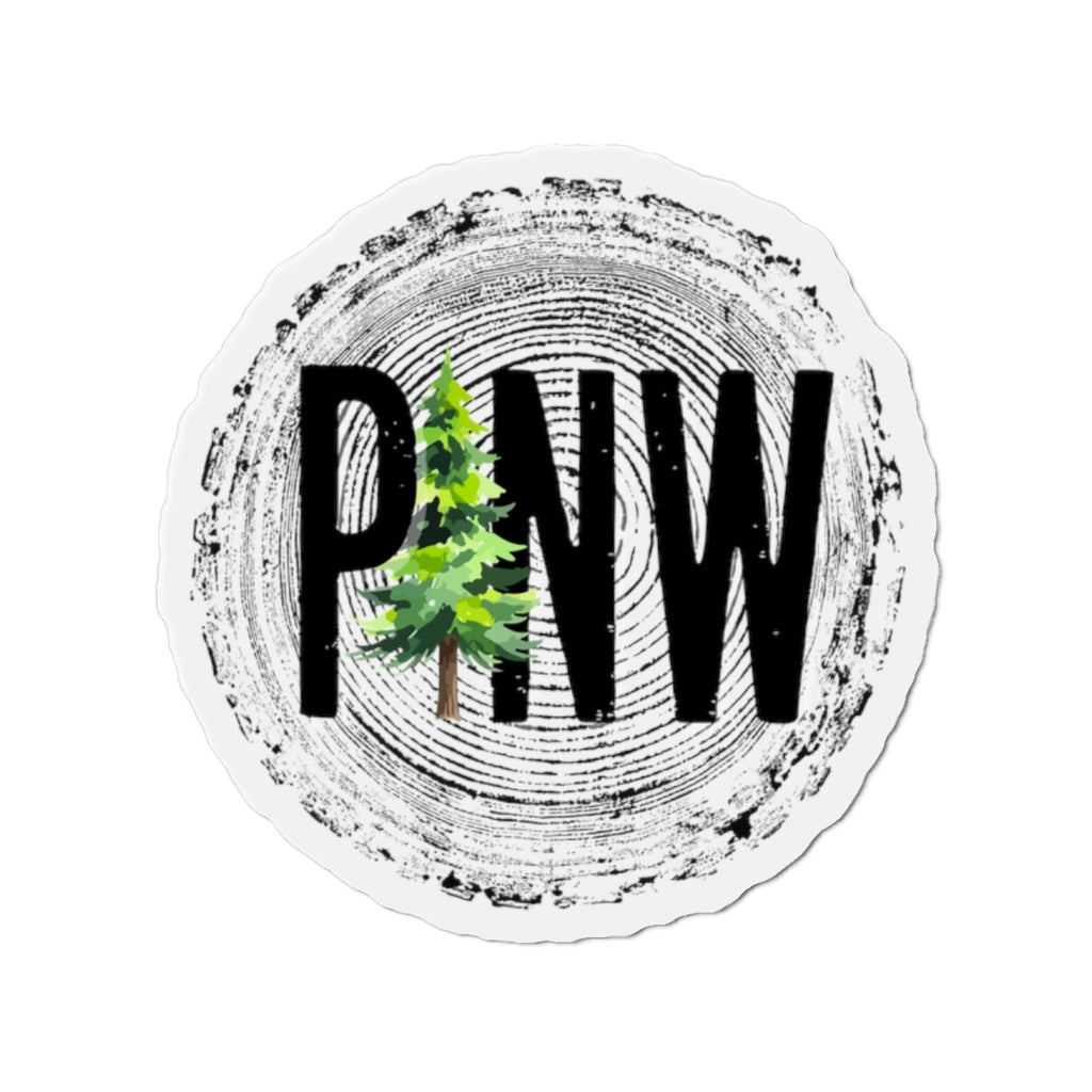 PNW Tree Ring Die-Cut Magnet