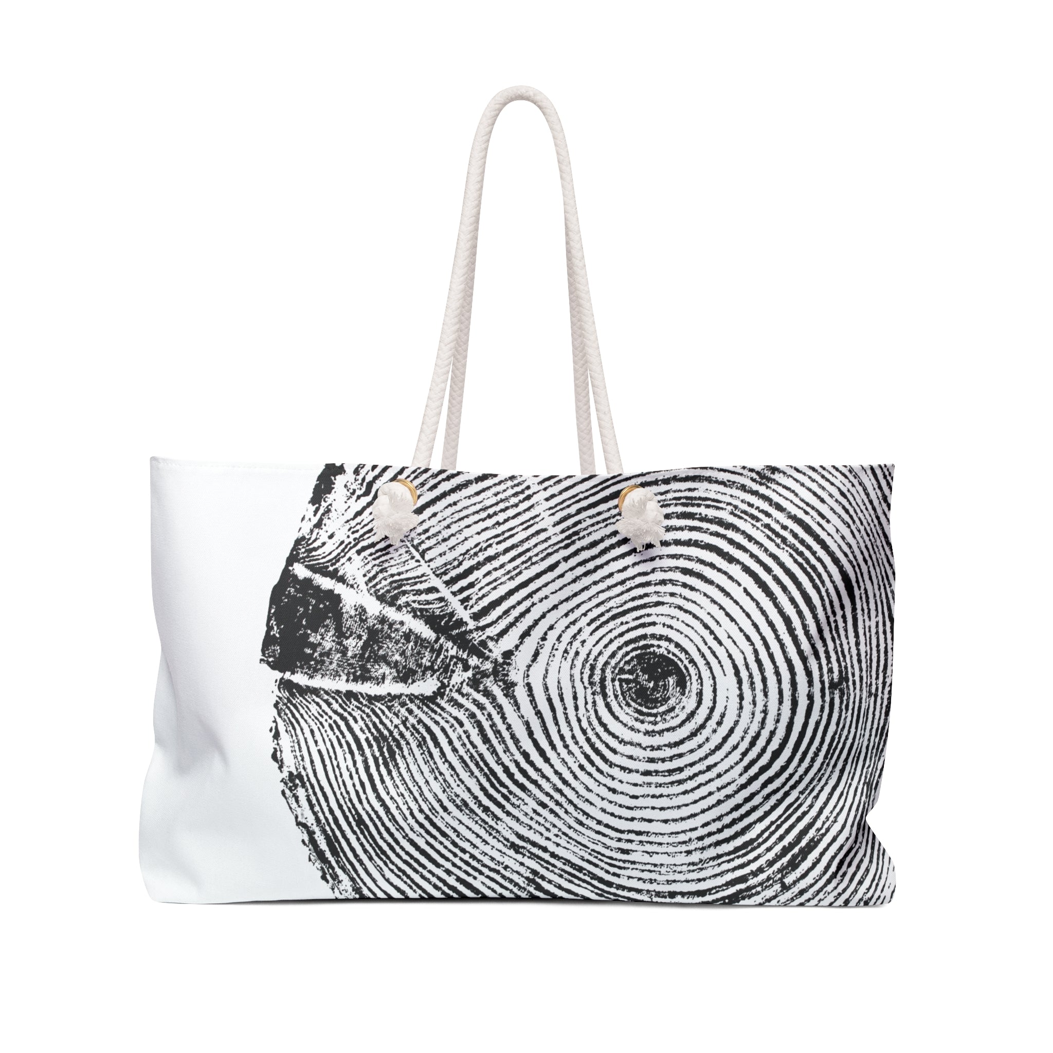 Hemlock Tree Ring Weekender Bag Black