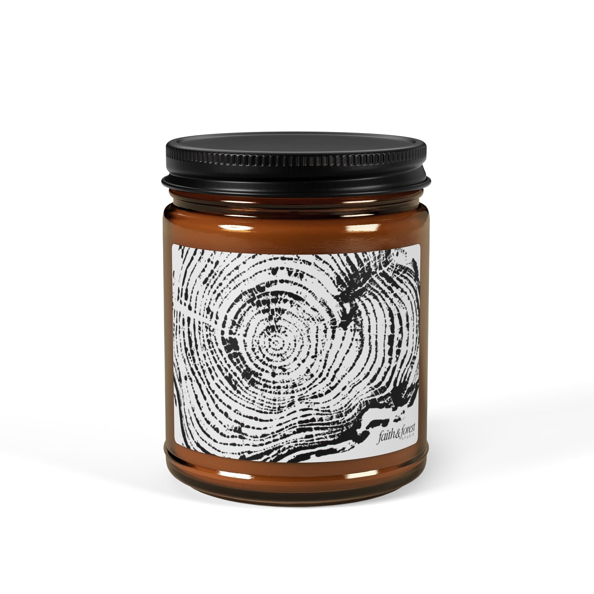 Woodcut Relief Print 9oz Soy Candle #0403