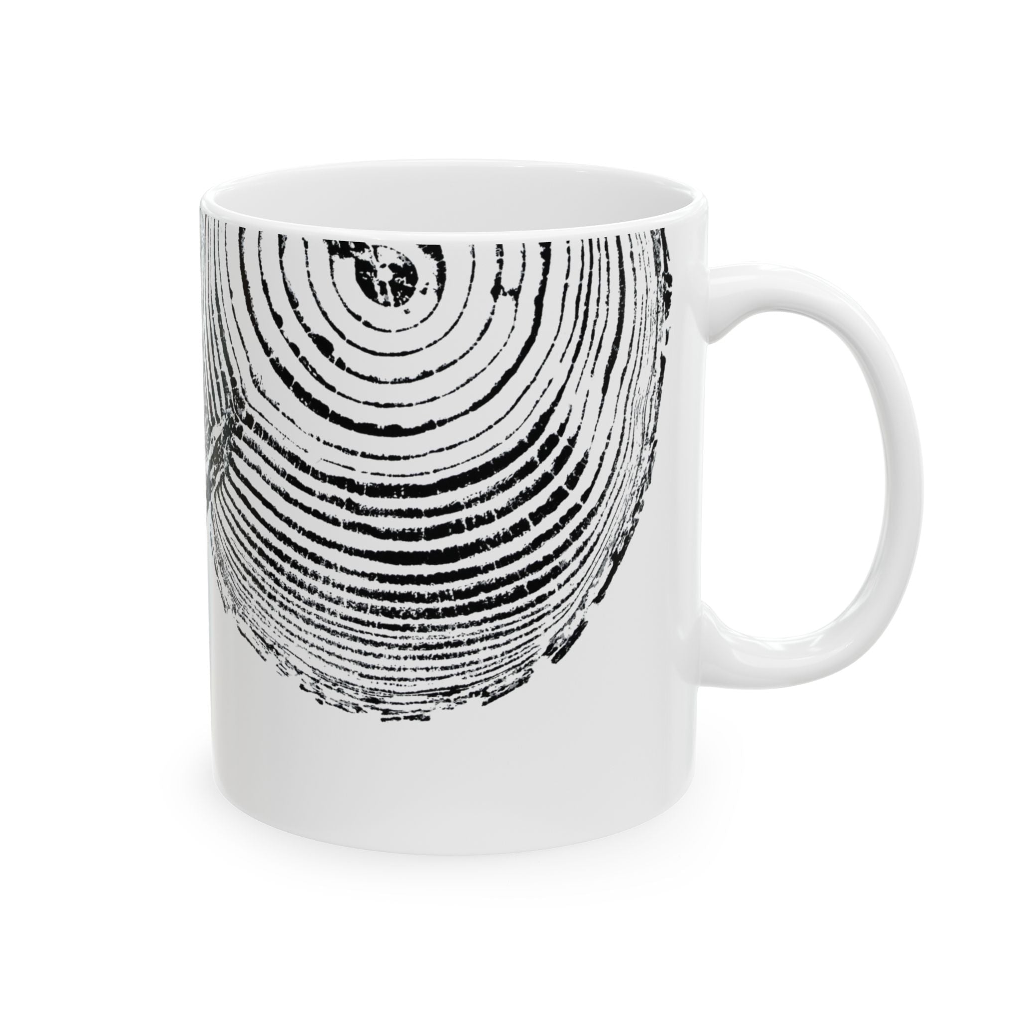 Cottonwood Tree Ring Print Ceramic Mug #0528