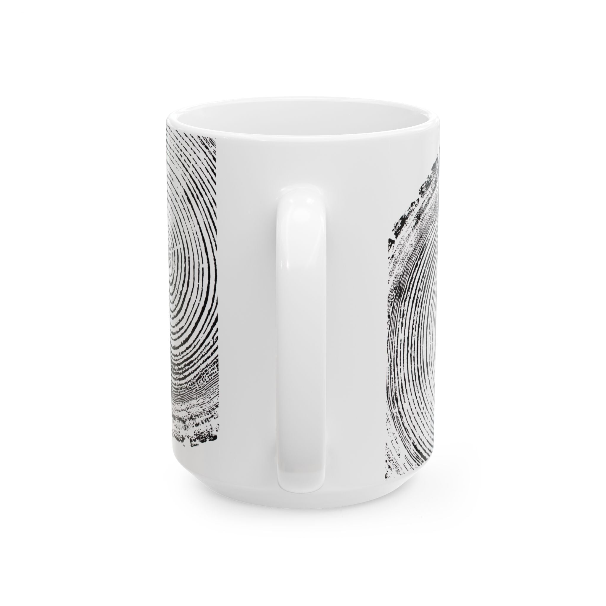 Tree Ring Print Ceramic Mug #0397