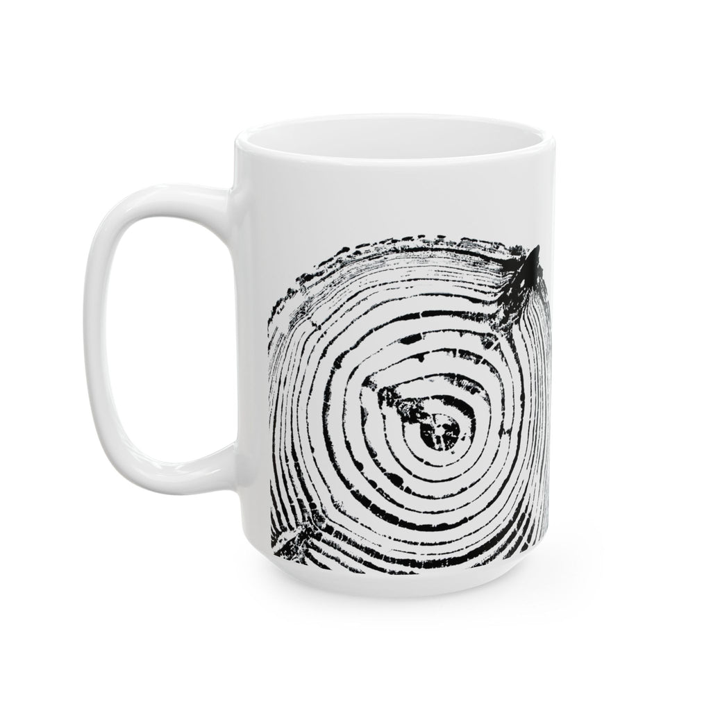 Cottonwood Tree Ring Print Ceramic Mug #0528