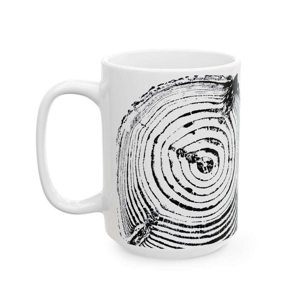 Cottonwood Tree Ring Print Ceramic Mug #0529