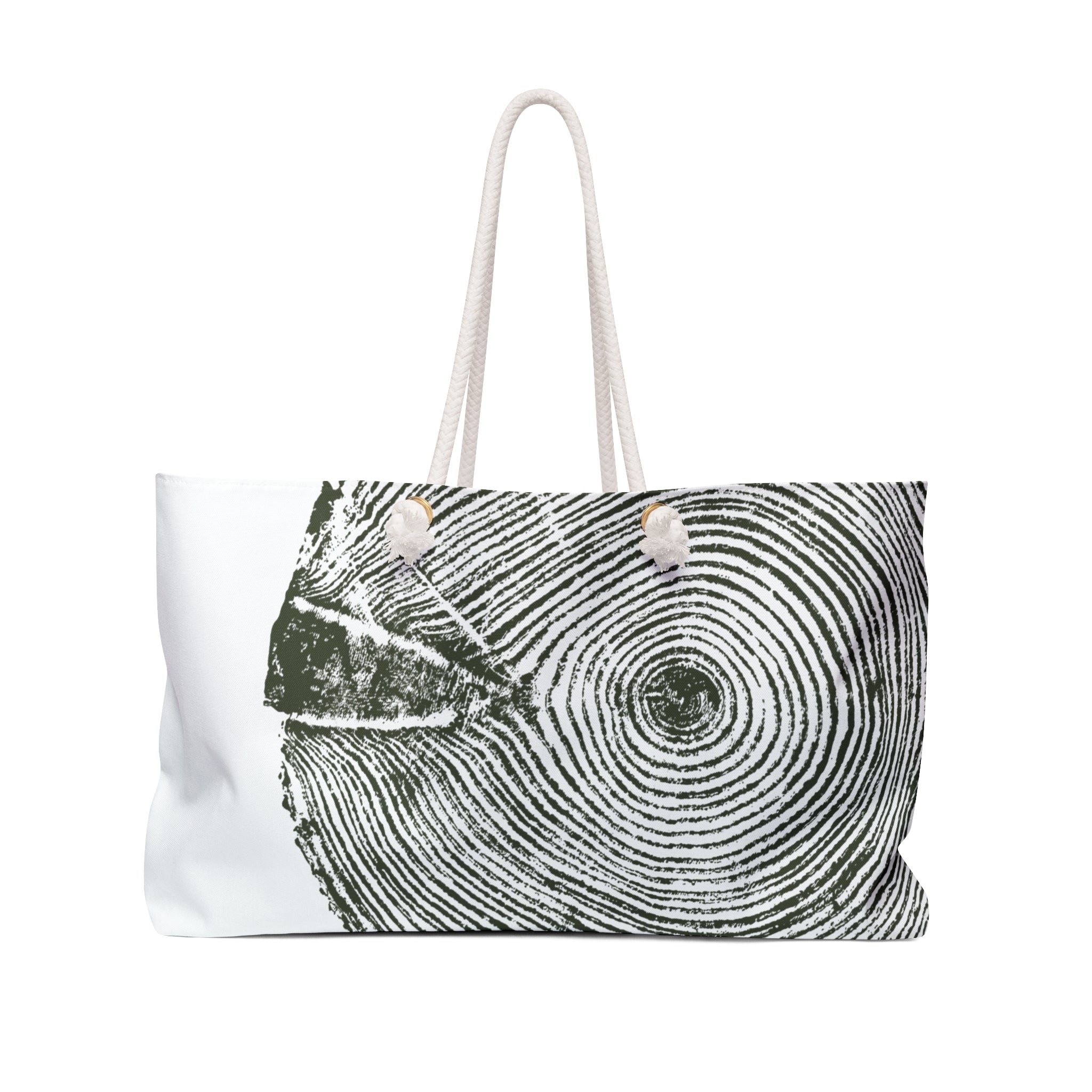 Hemlock Tree Ring Weekender Bag Dark Moss