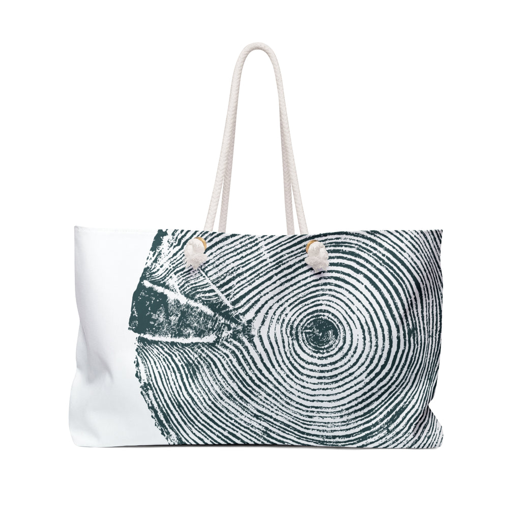 Hemlock Tree Ring Weekender Bag Deep Waters