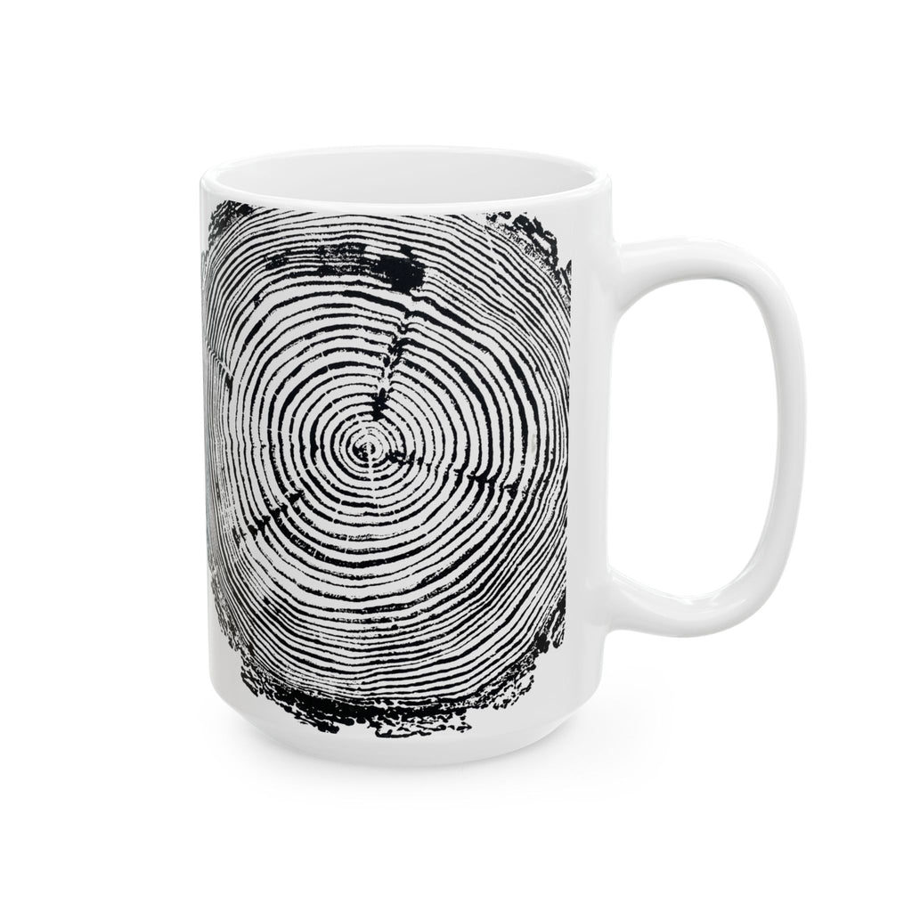 Fir Tree Ring Print Ceramic Mug #6772