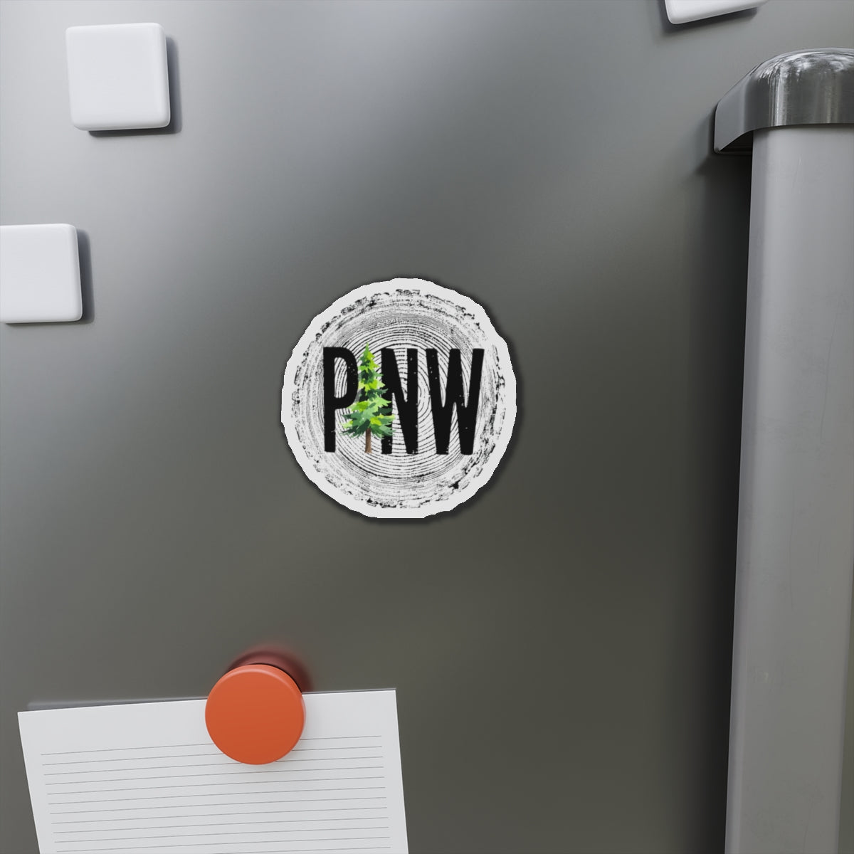 PNW Tree Ring Die-Cut Magnet