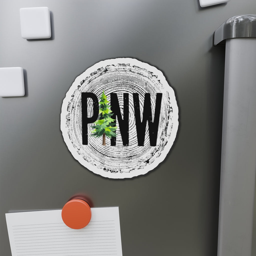 PNW Tree Ring Die-Cut Magnet
