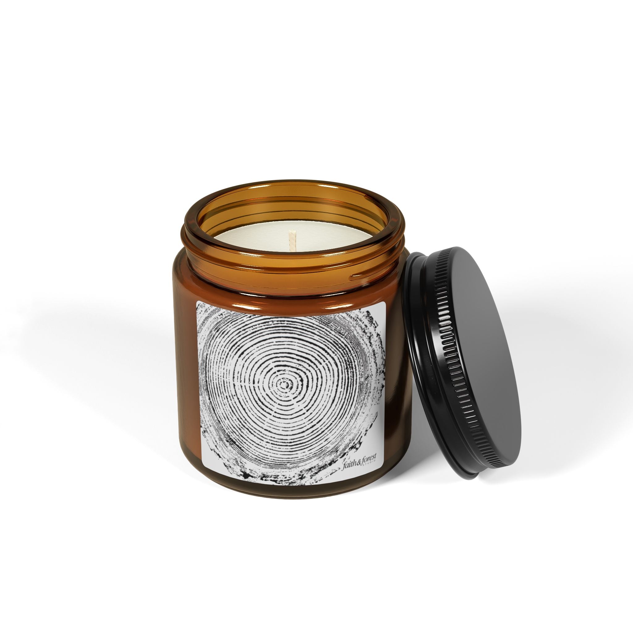 Woodcut Relief Print 4oz Soy Candle #0398