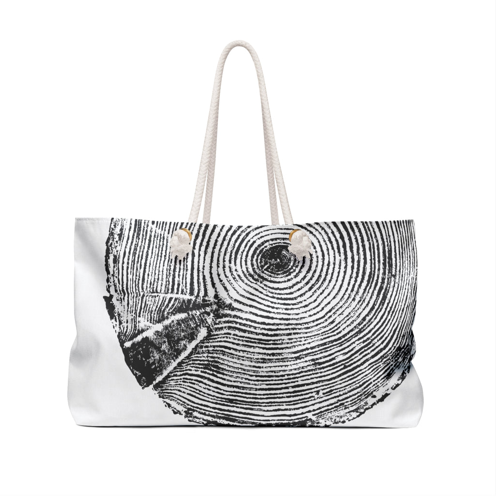Hemlock Tree Ring Weekender Bag Charcoal