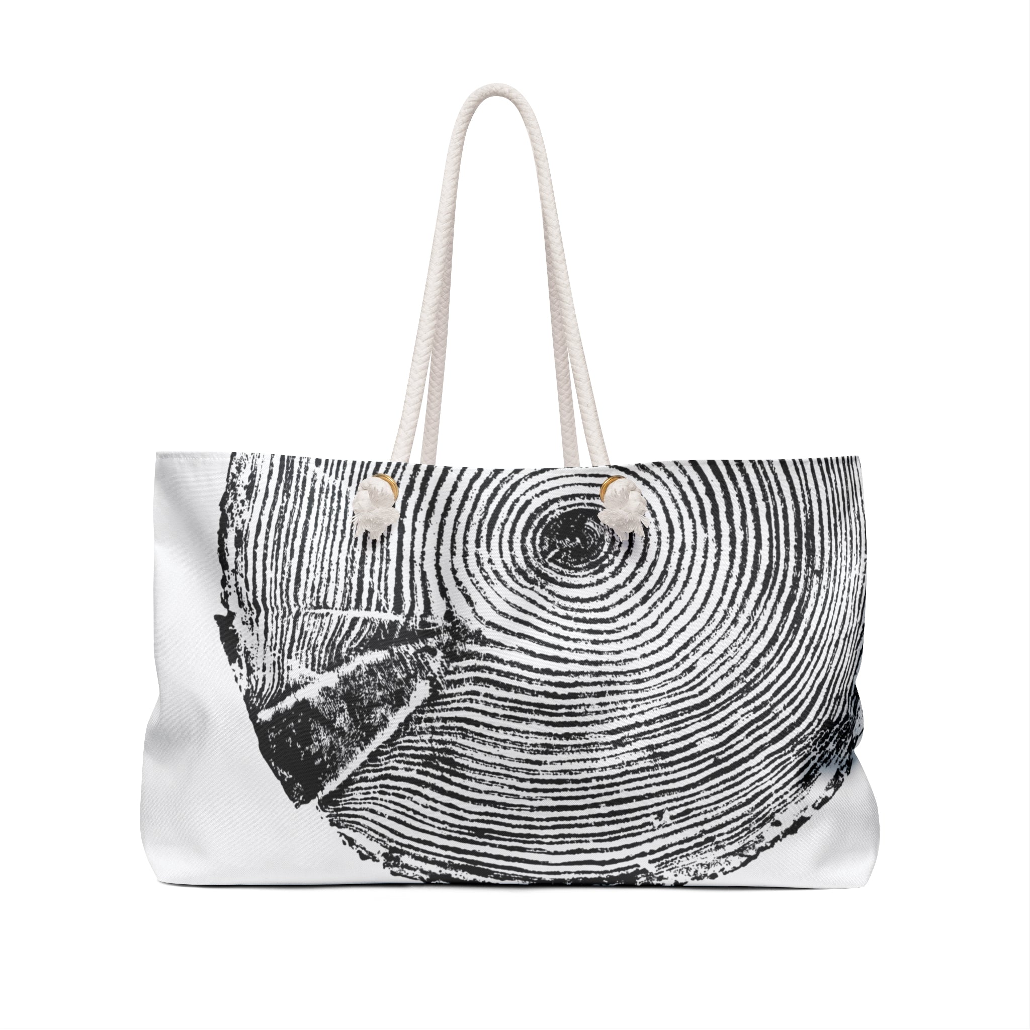 Hemlock Tree Ring Weekender Bag Charcoal