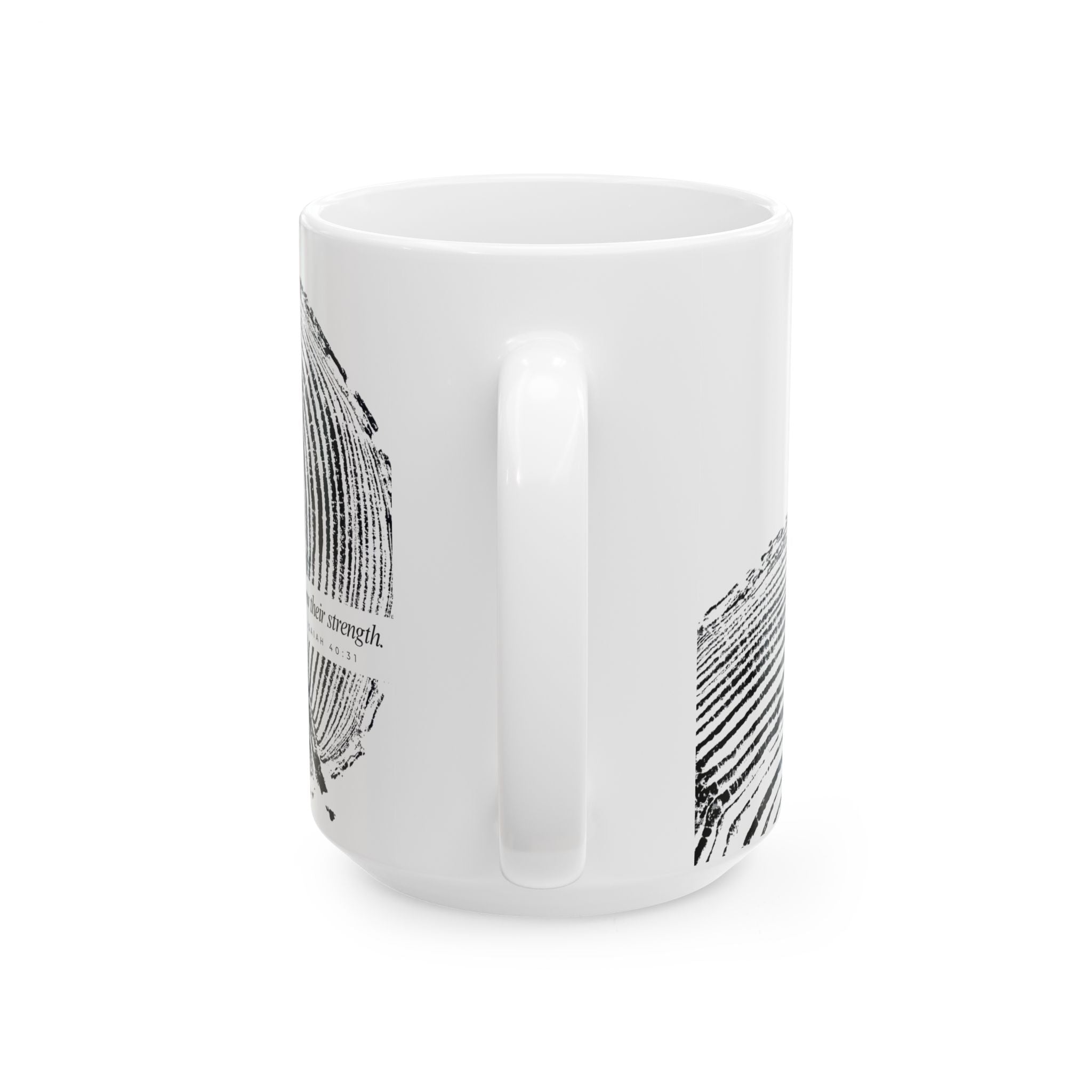 Woodcut Print Ceramic Mug Isaiah 40:31 #6770 (11oz | 15oz)