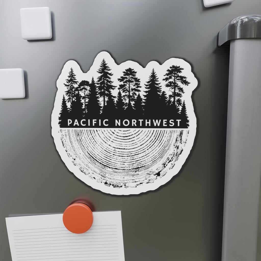 Pacific Northwest Tree Ring Die-Cut Magnet