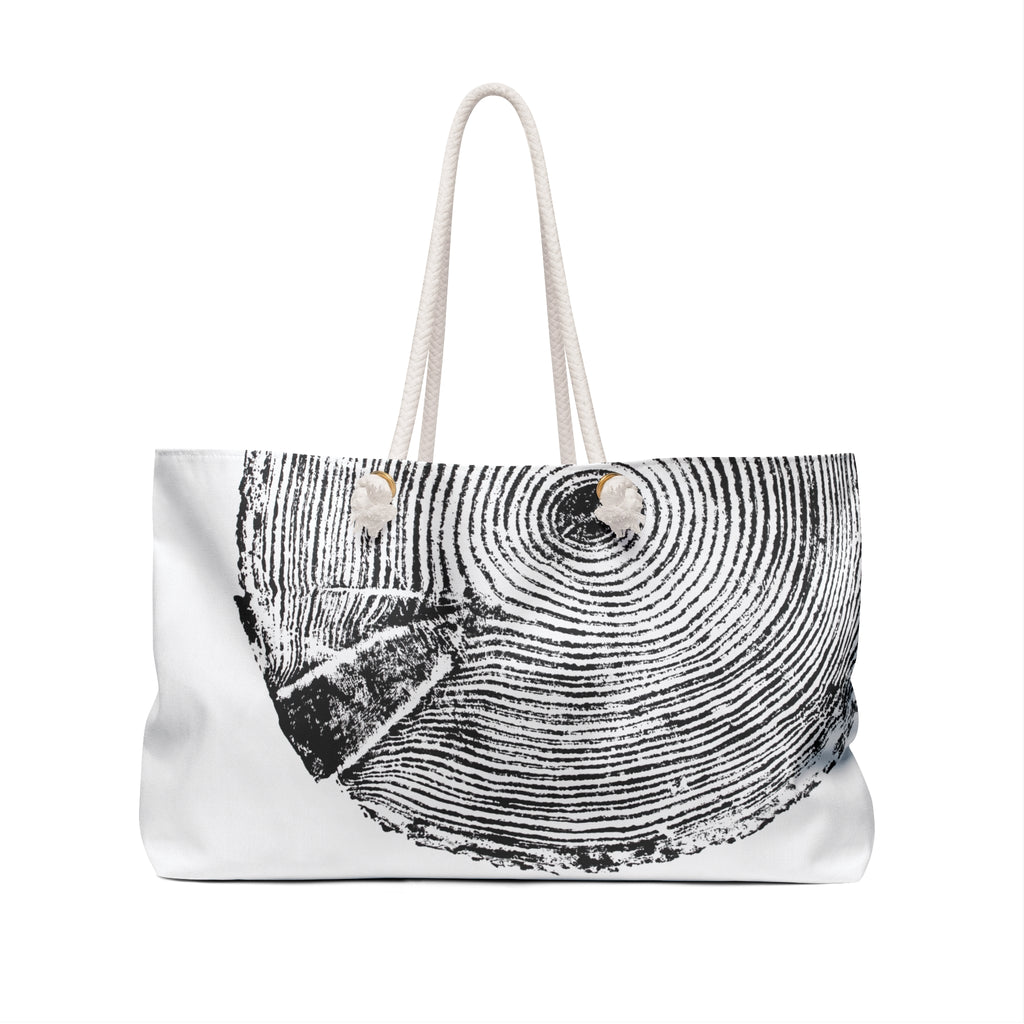 Hemlock Tree Ring Weekender Bag Black