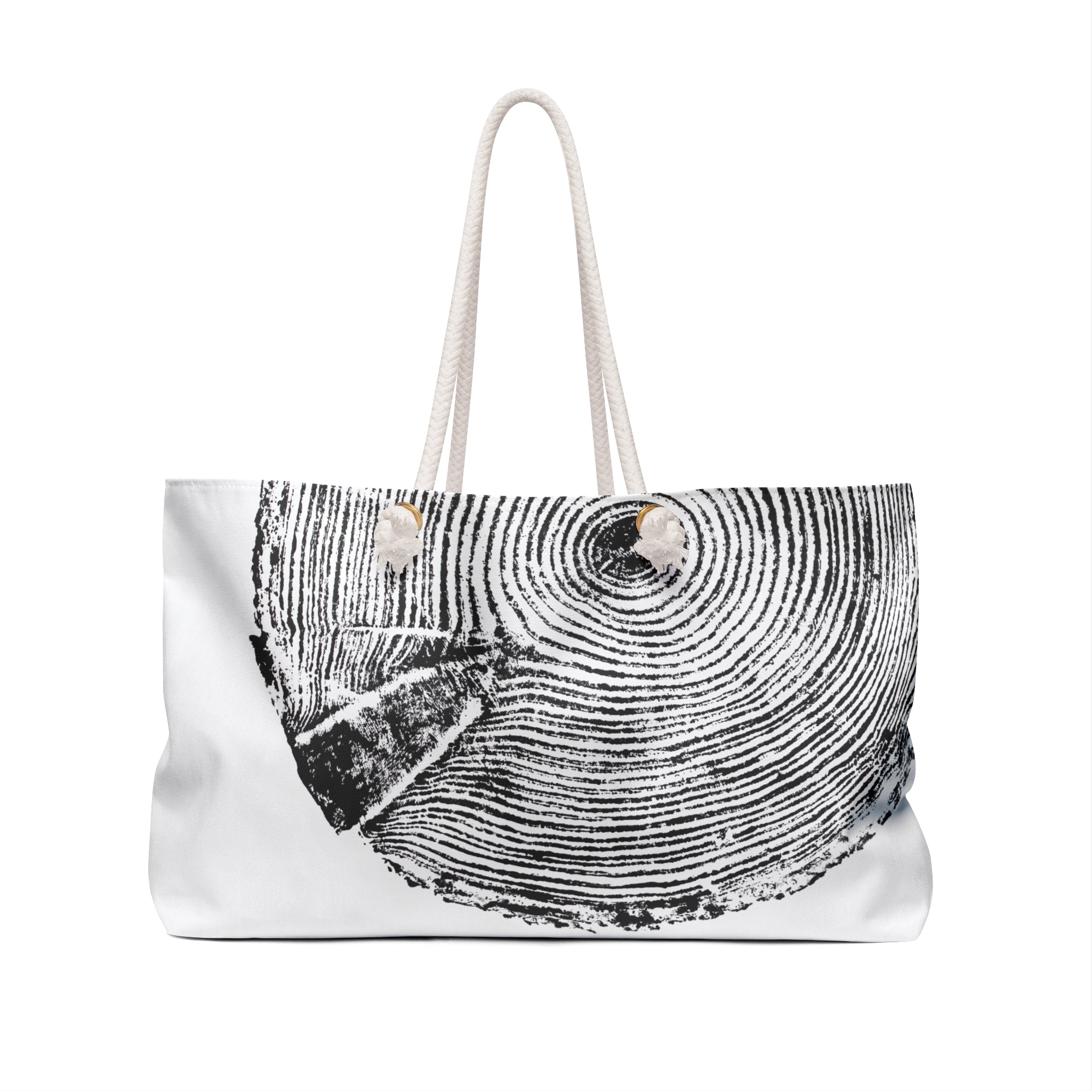 Hemlock Tree Ring Weekender Bag Black