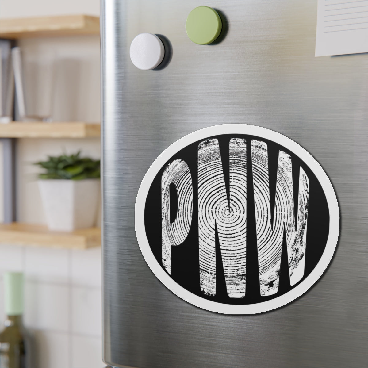 PNW Tree Ring Die-Cut Magnet
